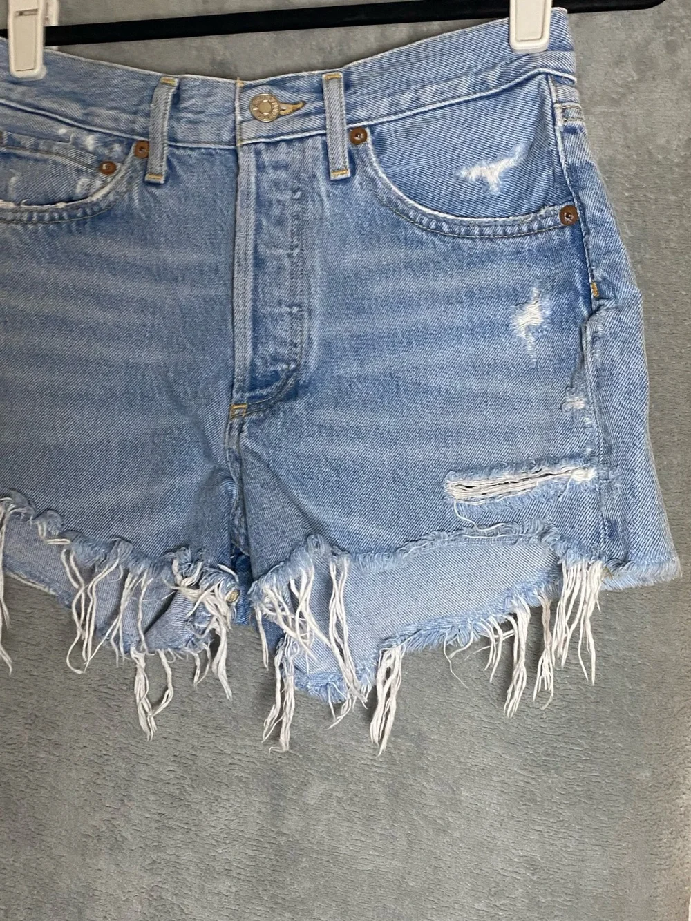 Agolde‎ 24 Parker long shorts Distressed Jean Shorts
